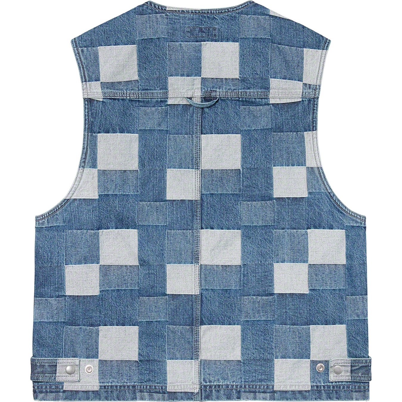 Patched Denim Vest view 12